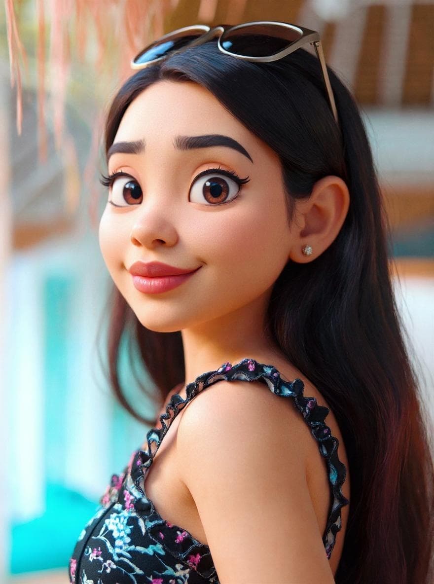 Pixar cartoon style example