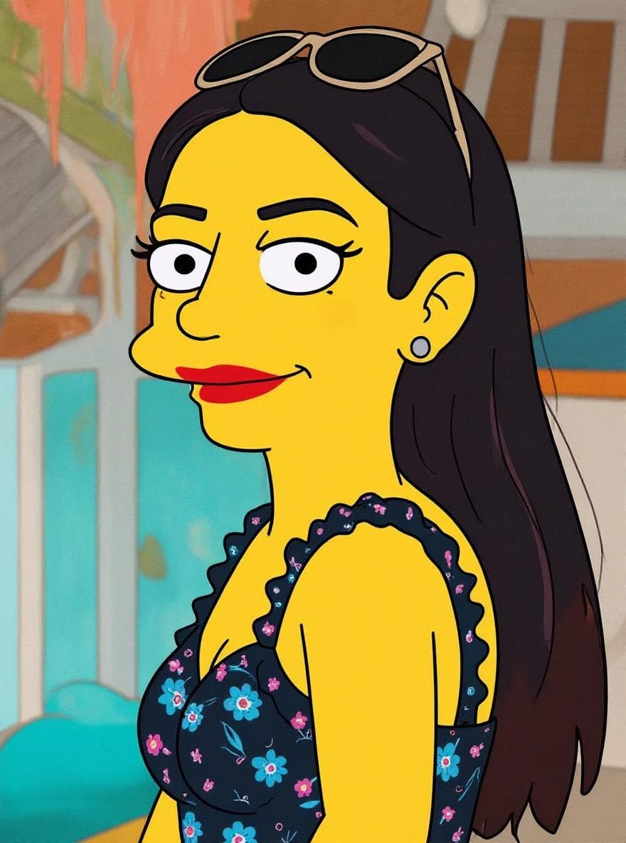 Simpsons cartoon style example